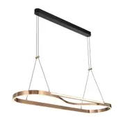 Ocala Coffee Gold Oval LED Pendant Light