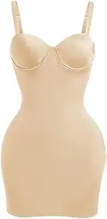 [Tadill] Shapewear Slips for Underdresses, Cami Slip Dress for Women, Seamless Body Shaper, Full Body Shapewear Dress with Built