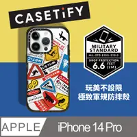 在飛比找PChome24h購物優惠-CASETiFY iPhone 14 Pro 耐衝擊透黑-恐