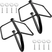 2 Sets Saddle Rack Detachable Saddle Stand Wall Mount Saddle Rack Stand for English Western Saddles, Black