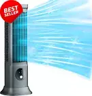 Tower Fan, Bladeless Fan Can Stand or Lie Down, Standing Fan USB-C Rechargeable,