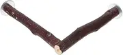 HANABASS Parrot Perch Stand Natural Wood Bird Stand for Parakeets Paw Grinding Stick for Teeth Exercise Portable and Easy to Install Bird Cage Accessory