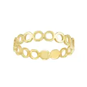 14k Yellow Gold Round Womens Band Ring, Size 7