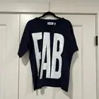 NWT Essentiel Antwerp Graphic Tee Navy Blue FAB 100% Organic Cotton Size 1
