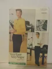 Vintage 1988 Vogue Sewing Pattern 7367 Misses' Jacket Pants & Skirt 6-8-10 Uncut