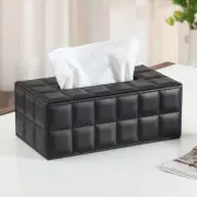 High Grade Leather Tissue Box Case Cover Holder Car Napkin Storage Paper Rack