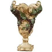 Vigne Elegante Decorative Table Vase Dark Red | Grape Designs | Tuscan Style ...