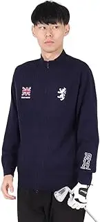 [アドミラル] Admiral Golf ADMA473 Men's Sweater, Admiral Golf Flag, Full Zip Knit Jacket, navy, 3L