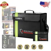 Jumbo Fireproof Document Bag with Reflective Strip - 5200°F Insulation, 17x12 in