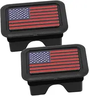 HEALEEP 2Pcs Patriotic Bed Rail Plug Covers for RAM Easy Installation Seal Durable Truck Accessories for Stake Pocket Protection