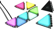 CORSAIR iCUE LC100 Case Accent Lighting Panels - Mini Triangle - 9X Tile Expansion Kit (81 RGB LEDs with Light Diffusion, Simple Magnetic Attachment) Clear, CL-9011115-WW