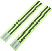GANAZONO 1Pair Reflective Bands for Ankle and Arm High Visibility Safety Straps for Night Cycling and Running Elastic Reflector Gear for Enhanced Visibility