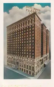 Philadelphia PA-Pennsylvania, The Benjamin Franklin Hotel, Vintage Postcard New