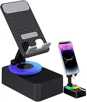 Induction Speaker for Mobile Phone - Portable Rechargeable Phone Stand Speakers,Music Supplies with 5 Mixed-Mode LED Lights for Almost Any Smartphone and Tablet