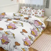 Bed Sheets g580 Daisy Duck Print Bedding Set Pattern Duvet Cove Set 3 Pieces 1 Quilt Cover And 2 Pillowcases for Women Men Teens tq580 Bed Sheets