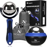 [Nobility] Massage Ball Roller– Ice Cold and Hot for Deep Tissue and Sore Muscle Relief of Stiffness and Stress, Body, Neck, Back, Foot, Plantar Fasciitis (Blue)