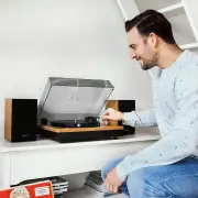 Lenco Turntable with Bluetooth & 2 Separate Speakers - Wood