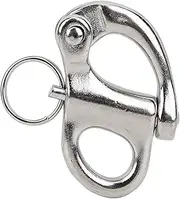 316 Stainless Steel Quick Release Shackle, Fixed Bail Snap Shackle, Quick Release Snap Hook for Sail Boats, Helicopters, Mountaineering, Rock Climbing, Swings, Pet Chains