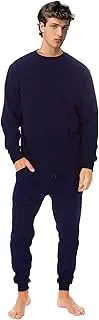 [Nikaro] Men's Ultra-Soft Fleece Lounge Set Hooded or Crew Neck Sweatshirt & Jogger Bottoms Cosy Loungewear
