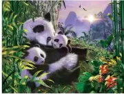 Ravensburger Puzzle Super 200 pieces Panda Family Made In Germany
