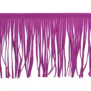 2 Yards 6 Inch PU Leather Fringe Trim DIY Tassel Fringe for Sewing, Purple