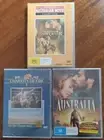 AUSSIE 4 DVDs MAN FROM SNOWY RIVER, CHARIOTS OF FIRE, AUSTRALIA + BREAKER MORANT