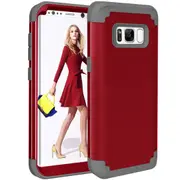 MCC Impact Samsung Galaxy S8+ Plus Shockproof 3in1 Rugged Case Cover G955 [Red]