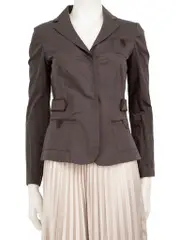 Armani Collezioni Grey Snap Button Jacket