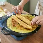 Cast Iron Induction Crepes Pan Baking Cookie Pancake Pizza Bakeware Dessert