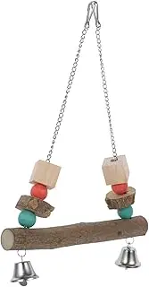 FONDOTIN Parrot Perch Parrot Swing Daily Bird Swing Household Bird Swing Parrot Accessories Bird Supply Parrot Supplies Cage Bird -Resisting Bird Swing Bird Accessory Wooden