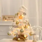Small Mini Christmas Tree Flocking LED Lights Xmas Tabletop Rtificial Ornament