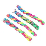 4 Bundles Hand Game String Beading String Woven Color Thread Macrame String
