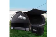 Weisshorn King Single Swag Camping Swags Canvas Free Standing Dome Tent Grey