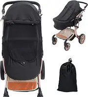 AUPOWER Universal Buggy Pram Sunshade, Baby and Toddler Buggy Sun Cover with Viewing Window for Strollers Pushchairs UV Protection