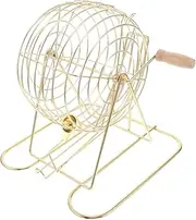 QUMIIRITY Funny Bingo Game Accessory Small Bingo Ball Cage Hand Cranked Portable Versatile Ideal for Family Entertainment