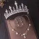 皇冠頭飾新娘項鏈耳環發飾三件套大氣超仙公主結婚婚紗禮服配飾品