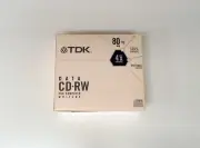 TDK CD-RW80 FX - 4x ReWritable CDs - 80 Min 700 MB - Packs of 5, New-Sealed