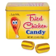 FRIED CHICKEN CANDY - 12 Piece Tin Flavor Hard Candy