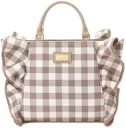 SAMANTHAVEGA(サマンサベガ) Samansa Vega 00072310150242 Checkered Ruffle Handbag (Large)