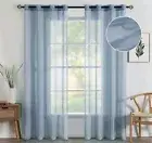 NEW MIULEE 2 Panels Dusty Blue Semi Sheer Window Curtains Elegant Grommet