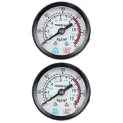 2 Pcs Pressure Gauge Accessories Industrial Gauges Mini Air Compressor