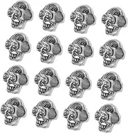 [CORHAD] Skull Pendant Necklace Charms 20pcs Alloy Beads Large Hole Design for Easy Stringing for Craft Projects