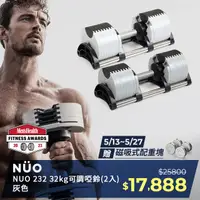 在飛比找PChome24h購物優惠-瑞典 NUO 232可調式啞鈴32KG（淺灰）-2入