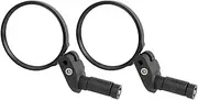 GOOHOCHY 2Pcs Adjustable Mountain Bike Rearview Mirrors Convex Handlebar Mirrors for Enhanced Safety and Vision Easy to Install Fits Handlebars for Road and Leisure Bikes