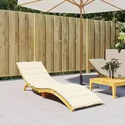 Sun Lounger Cushion Cream 200x70x3cm Oxford Fabric,UltraComfortable Outdoor Sun Lounger Cushion: Enhance Your Patio or Garden Home Décor Cushions