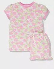 Peter Alexander Girls Floral Bloom Short Set Size 5 NWT