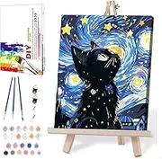 Eiazuiks Paint by Number for Adults with Frame. Cats Paint by Numbers for Adults Beginner Drawing Paintwork with 3 Paintbrushes Paint Canvas Oil Painting 12” x 14” MT4356