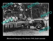 OLD 8x6 HISTORIC PHOTO OF BLACKWOOD FIRE BRIGADE SOUTH AUSTRALIA 1949