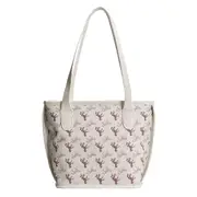 Fashion Horse Pattern Shoulder Top-handle Bag PU Leather Women Casual Portable Shopping Travel Handbag