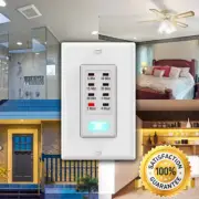 Wall Light Timer Switch 5-10-15-20-30 Minute / 1-2-4 Hour Auto Countdown Outlet